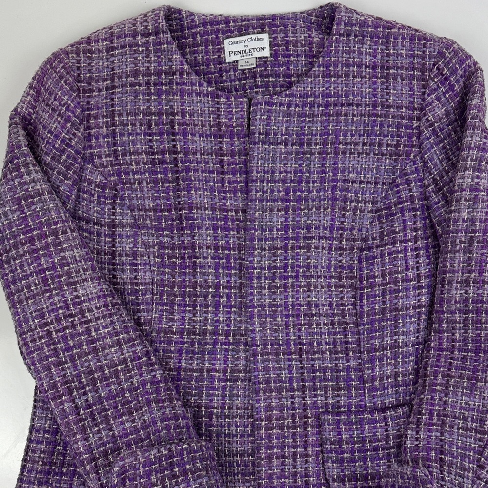 Pendleton Women's Violet Tweed Blazer